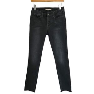 *Hemmed* Levi's 711 skinny jeans black wash‎